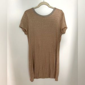 Gold Dress with Beaded Collar